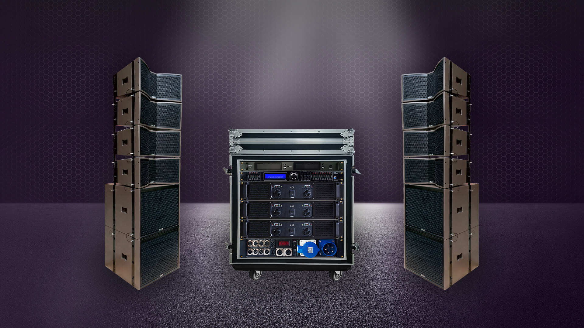 科盟 · 全套雙12英寸線陣音響系統(tǒng)（平網）