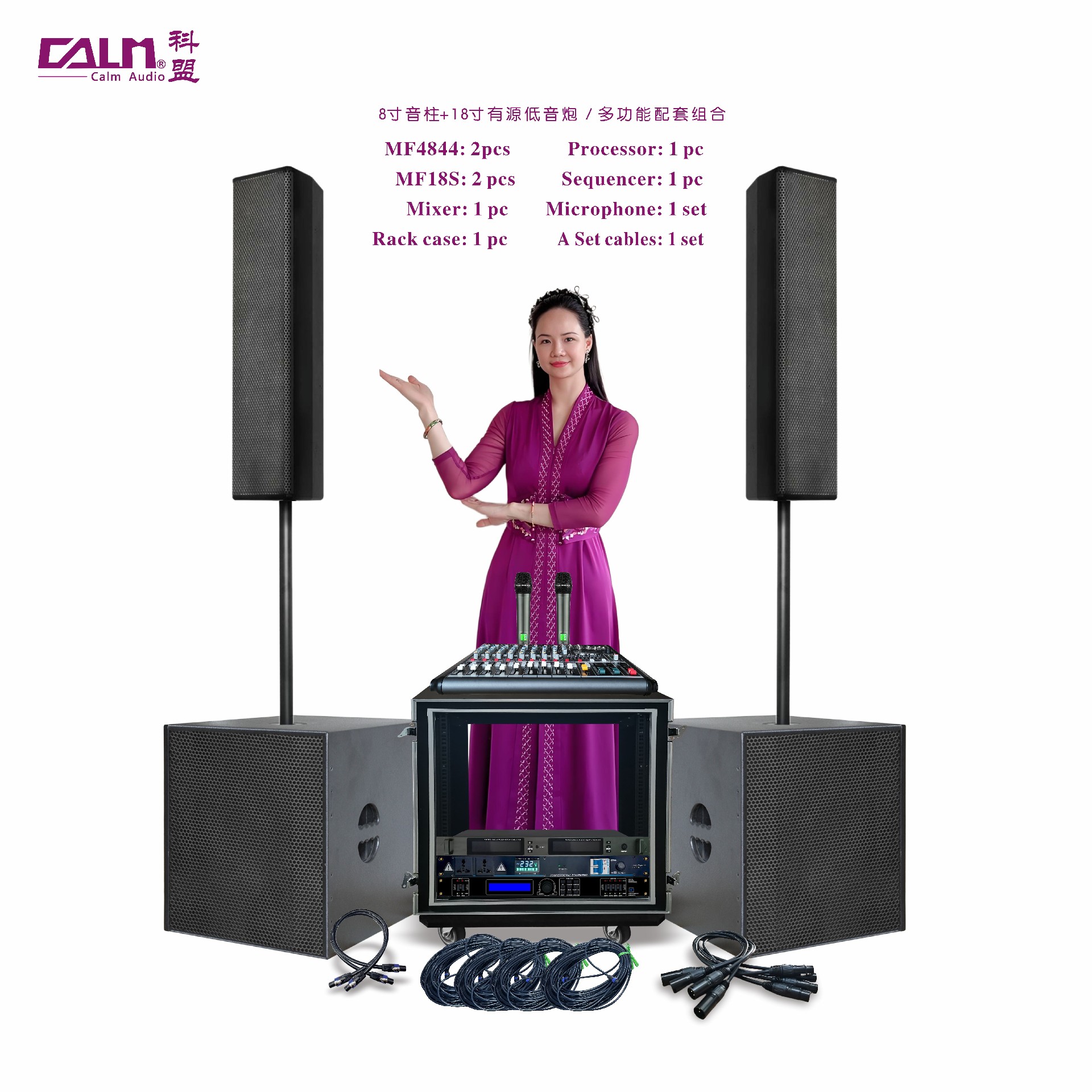 8寸音柱+18寸有源超低音 配套組合